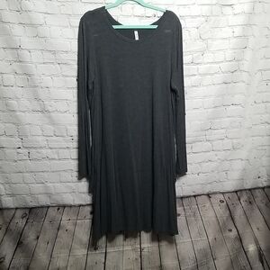 Himone Chic Charcoal Long Sleeve Dress Size 2xlarge EUC